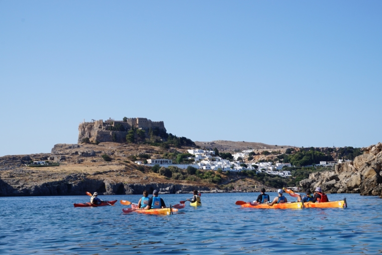 Lindos: kayak de mar y visita a la Acrópolis de Lindos con almuerzoTour en grupo con recogida en el hotel