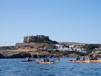 Lindos: Sea Kayaking & Acropolis of Lindos Tour with Lunch