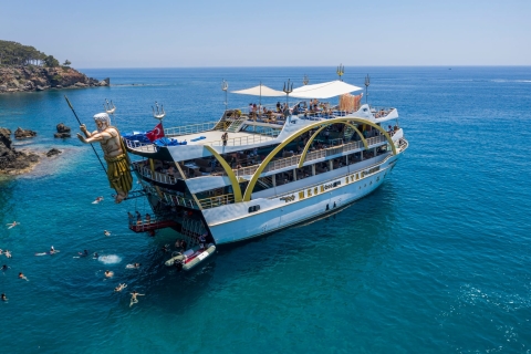 Kemer: Full-Day Boat Trip with Lunch and DJ Pickup from all hotels in Kemer
