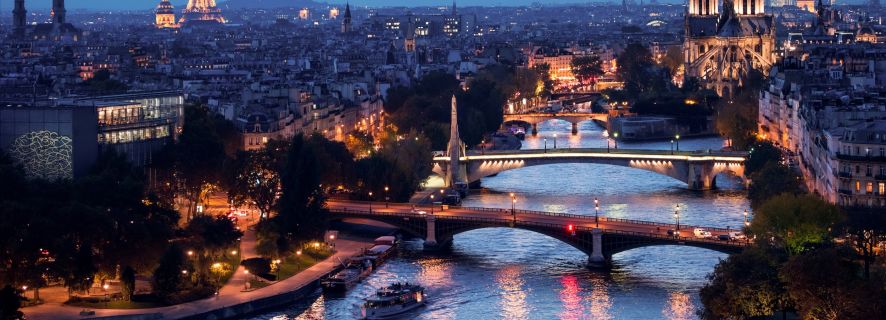 Paris: Sunset Cruise with Drink and City Walking Tour