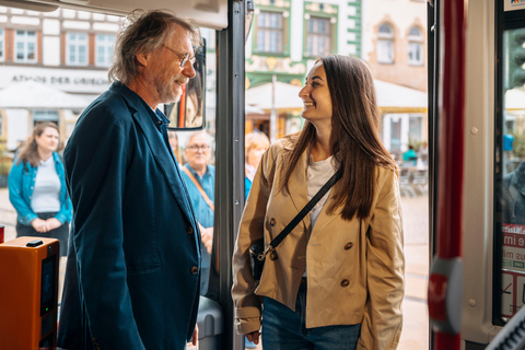 Bus tour through Erfurt's old town Old Town Express - ride the articulated bus