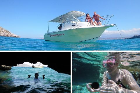 Ханья: морская прогулка с подводным плаванием с гидом и стоячим греблей