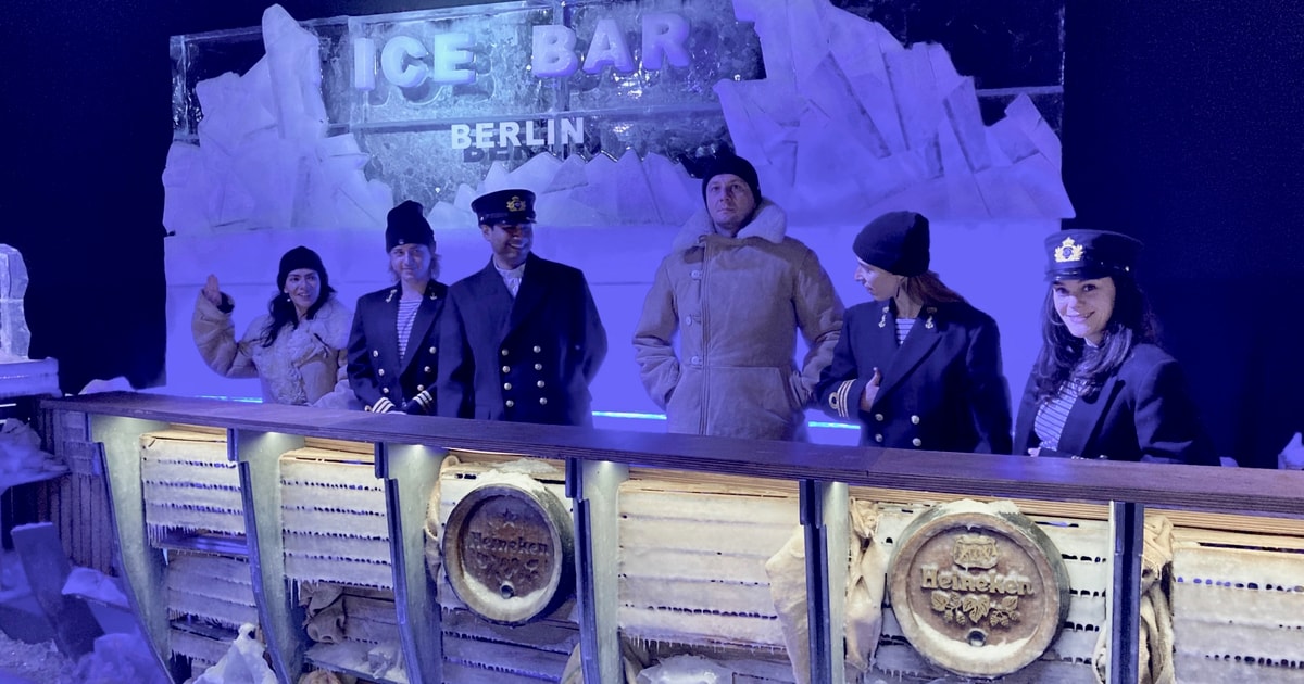 Berlin Icebar Entrance With Cocktail and Two Drinks GetYourGuide