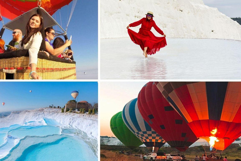Antalya: Pamukkale Guided Tour With Optional Balloon Flight Pamukkale Balloon Only w/Transfer from Pamukkale Hotels