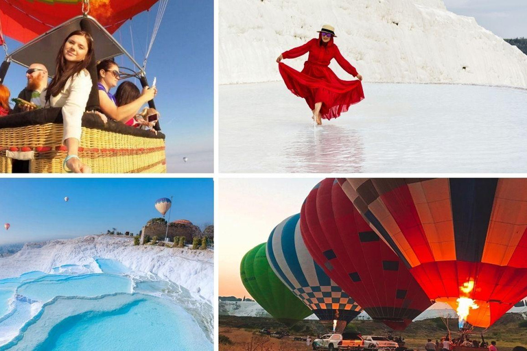 Antalya: Pamukkale Guided Tour With Optional Balloon Flight Pamukkale Balloon Only w/Transfer from Pamukkale Hotels