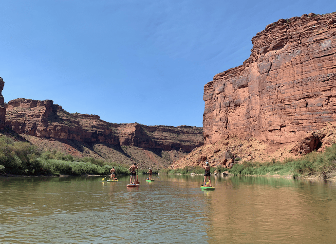 Moab: Stand-up paddleboard-tur i fladt vand på Colorado River
