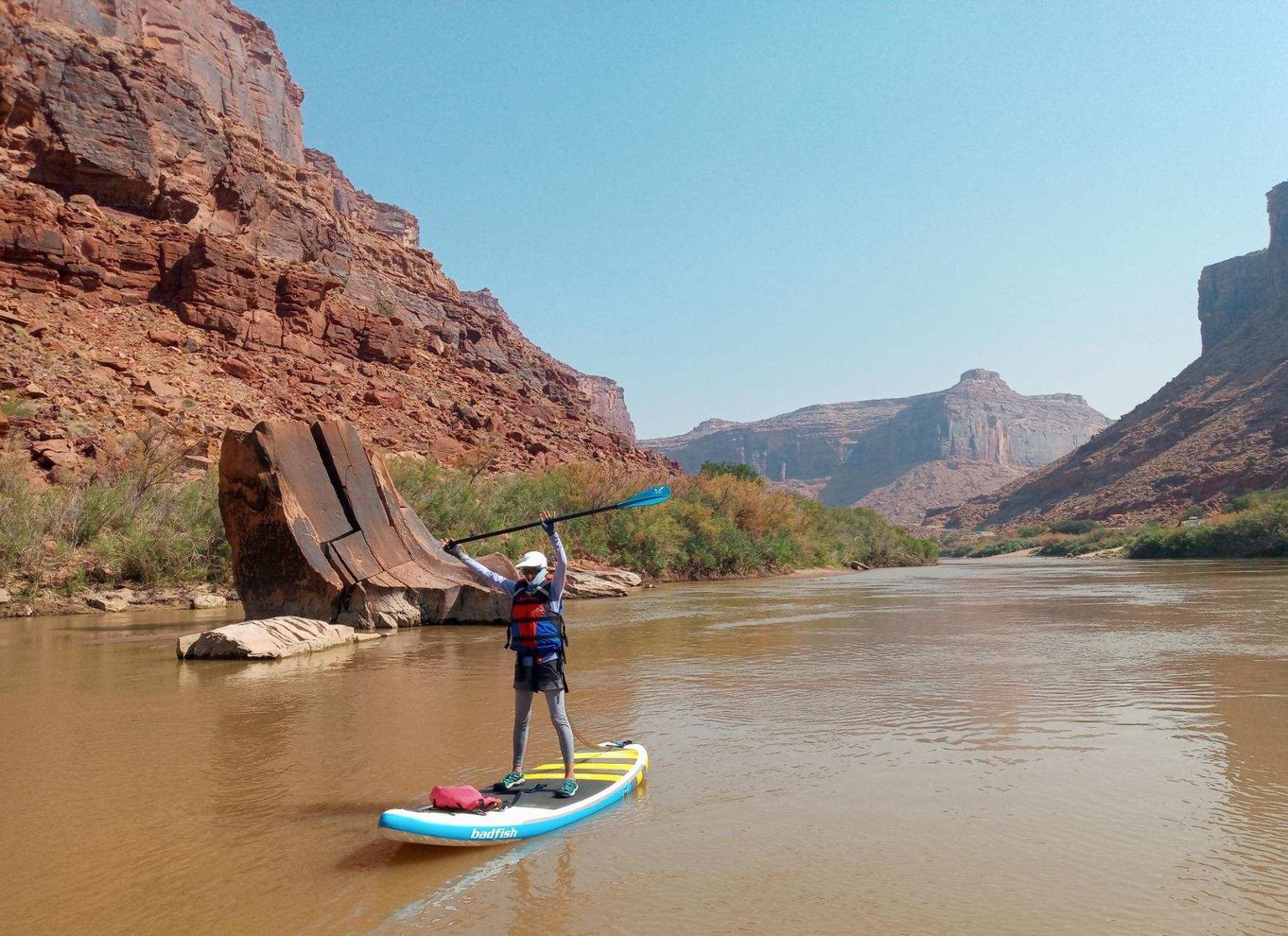 Moab: Stand-up paddleboard-tur i fladt vand på Colorado River
