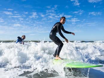 Santa Barbara: Aula particular de surf para principiantes de 1,5 horas