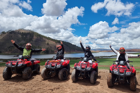 Cusco by ATV: Adventure to the Huaypo Lagoon and the Salt Flats of Maras 02 People on a Quad Bike