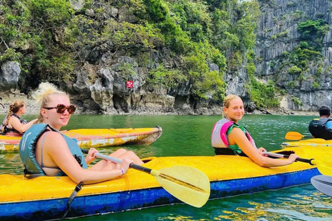 Hanoi/Cat Ba: Lan Ha Bay Day Cruise with Dark & Bright Caves Day Trip Cruise Pick up & Drop Off From Cat Ba Town