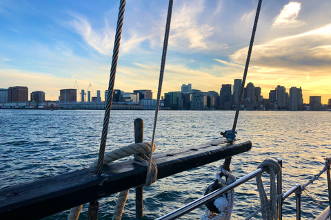 Boston: Hafenrundfahrt bei Sonnenuntergang mit einem großen Schiff