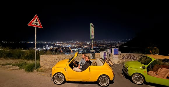 Palermo by night: Vintage Fiat 500 Sightseeing Tour
