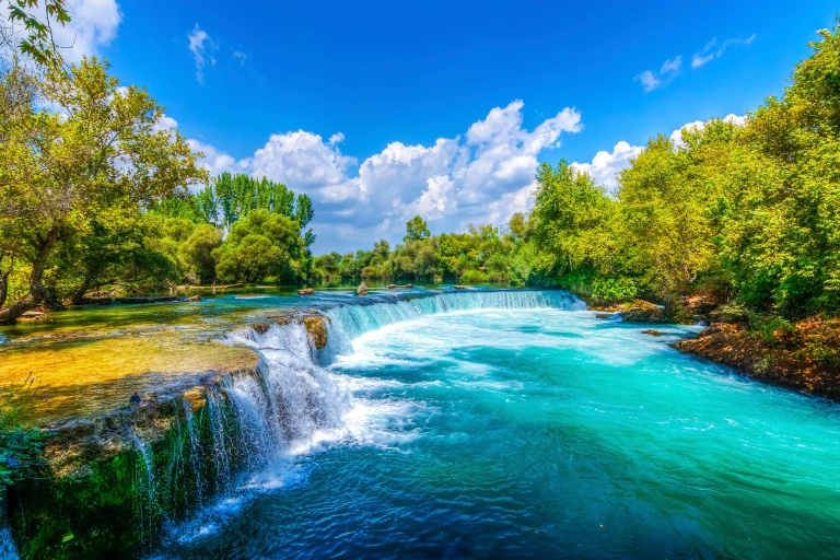 Side: Boat Lunch Cruise on Manavgat River and Bazaar Visit Waterfall inclusive