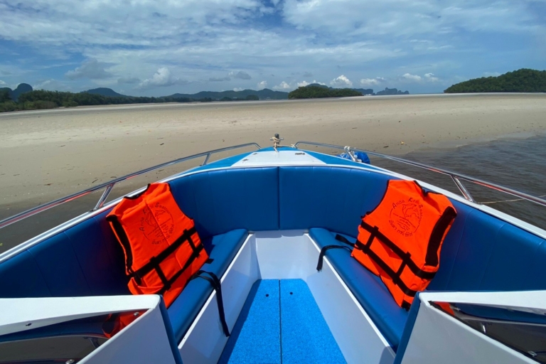 De Krabi: excursion d'une journée en hors-bord privé sur l'île de Phi PhiExcursion en hors-bord privé sur l'île Phi Phi et les 4 îles