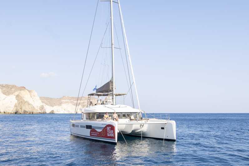 santorini luxury small group catamaran