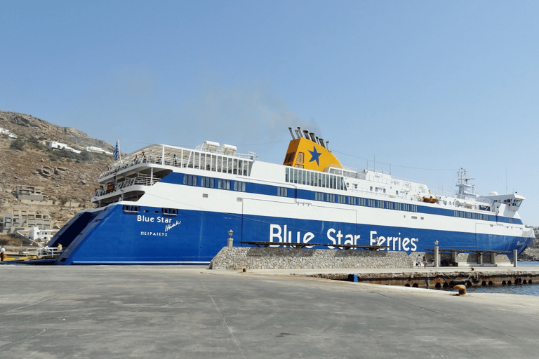 Santorini to Mykonos: Ferry Ticket & Hotel Transfer Santorini to Mykonos: 2-hour Boat Trip with Hotel Pickup