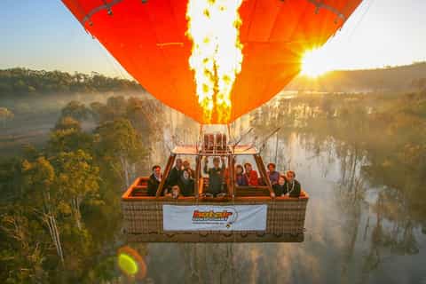 From Gold Coast: Hot Air Balloon Ride & Winery Tour Full-Day