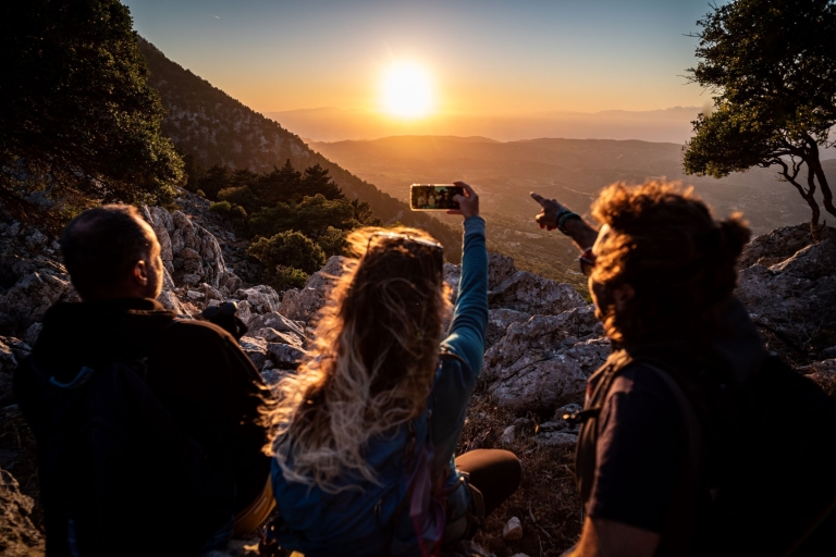 Rhodes: Profitis Ilias Sunset Hike with Snacks Sunset Hike with Pickup and Drop-Off