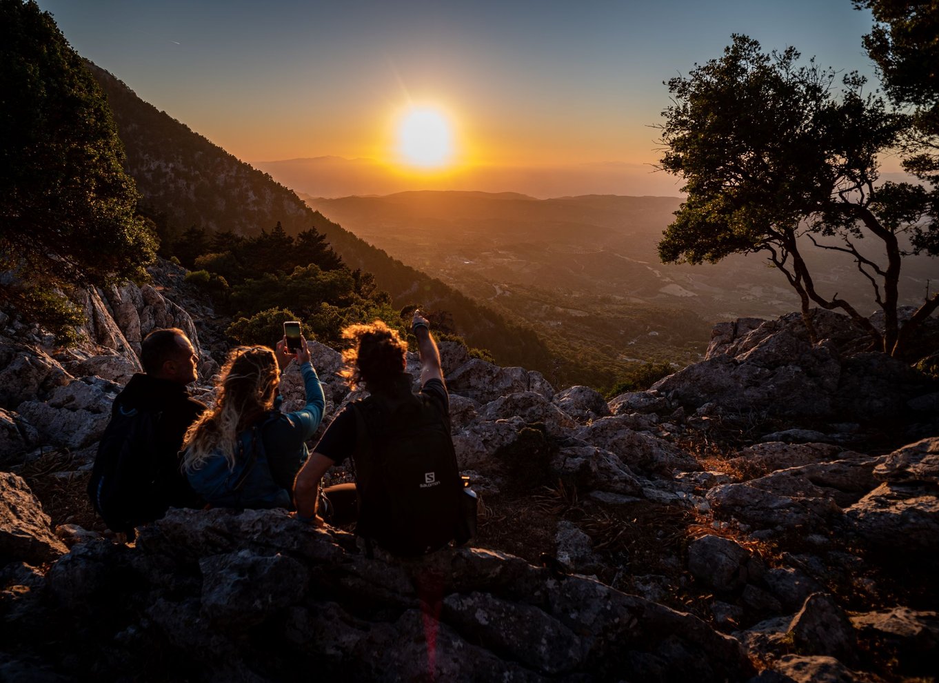 Rhodos: Profitis Ilias guidet vandretur ved solnedgang