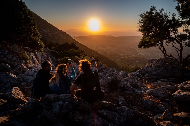 Rhodes: Profitis Ilias Sunset Hike with Snacks Sunset Hike with Pickup and Drop-Off