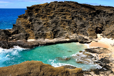 Oahu: excursão circular guiada de 16 pontos com mergulho com snorkel e Dole