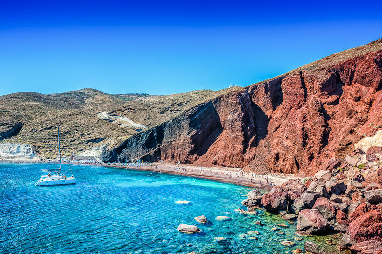 Santorini: Gita di un giorno con i luoghi più belli, degustazione di vini e tramonto a OiaTour di gruppo in inglese