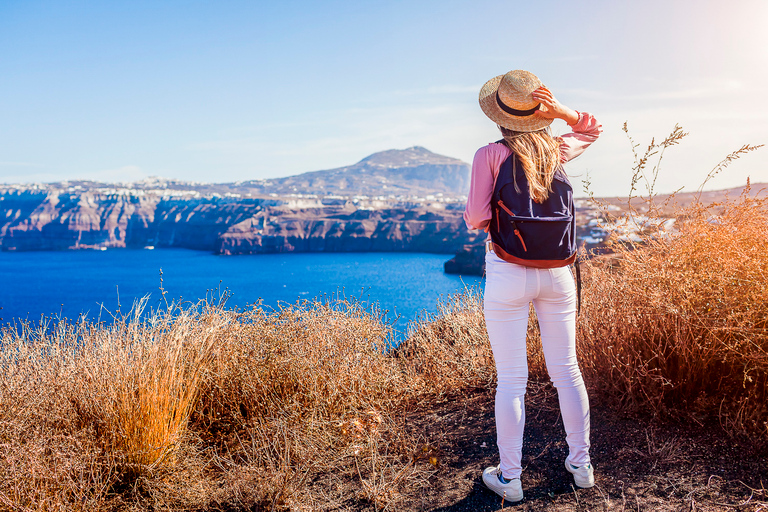 Santorini: tour con cata de vino y atardecer en OiaTour privado en inglés