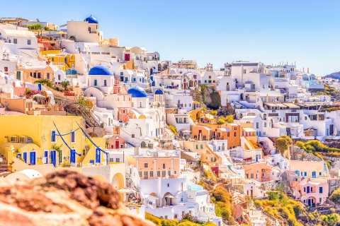 Santorini: kohokohtia kiertueella viininmaistelulla ja auringonlaskulla Oiassa