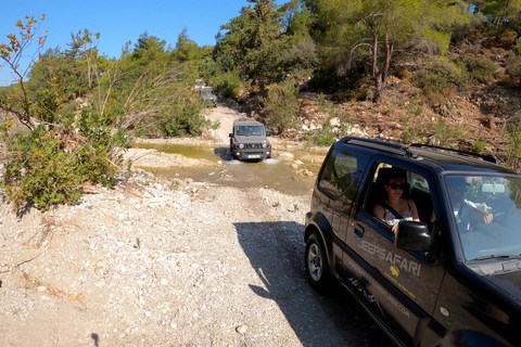 Rodos: Wycieczka jeepem z własnym napędem 4x4 z odbiorem na północyRodos: 4x4 Self-Drive Jeep Tour z odbiorem na północy