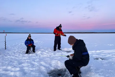Levi: Ice Fishing Trip in a small group