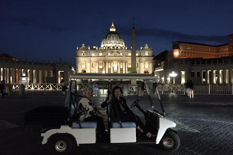 Rome: Sightseeingtour met golfkar 's nachts