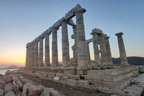 Athene: Blue Hop-on-Hop-off Bus en Cape Sounion Sunset TourAthene: Hop-on-Hop-off Bus & Kaap Soenion Zonsondergang Combo Tour