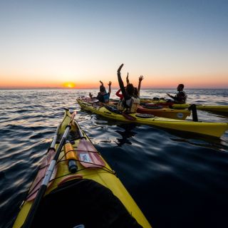 Faliraki: esperienza di kayak sul mare all'alba con colazione