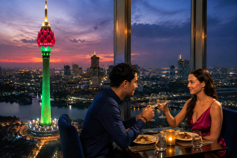 Colombo: Lotus Tower 360° Revolving Buffet & Tuk-Tuk Safari Meet at Lotus Tower Entrance: Restaurant Lunch/Dinner Buffet