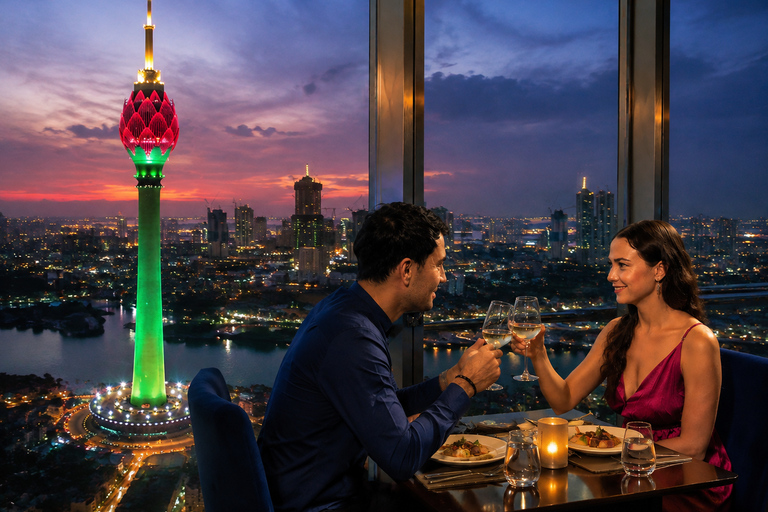 Colombo: Lotus Tower 360° Revolving Buffet & Tuk-Tuk Safari Meet at Lotus Tower Entrance: Restaurant Lunch/Dinner Buffet