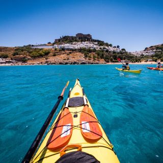 Lindos: Sea Kayaking & Acropolis of Lindos Tour with Lunch