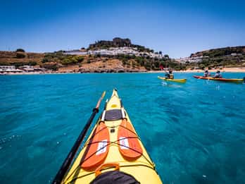 Lindos: Sea Kayaking & Acropolis of Lindos Tour with Lunch