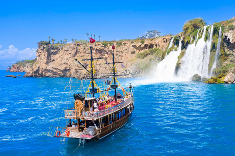 Antalya: Düden Waterfalls Boat Trip with Lunch & Drinks Snecic Boat Tour / with Hotel Transfer
