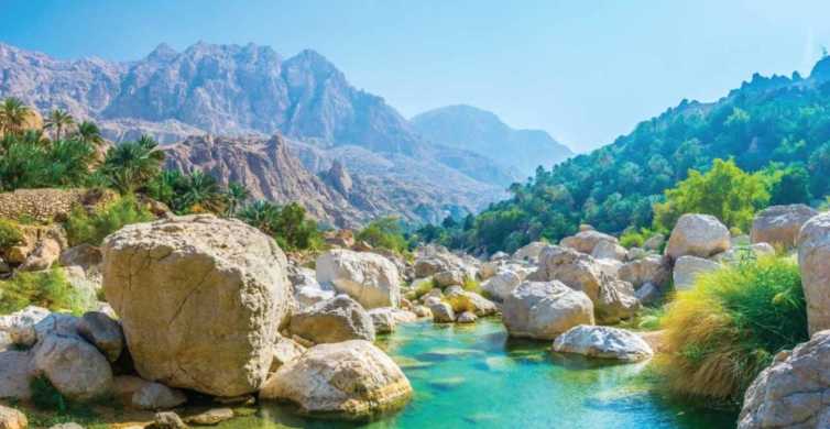 Muscat Wadi Shab and Bimah Sinkhole Tour with Audio Guide GetYourGuide