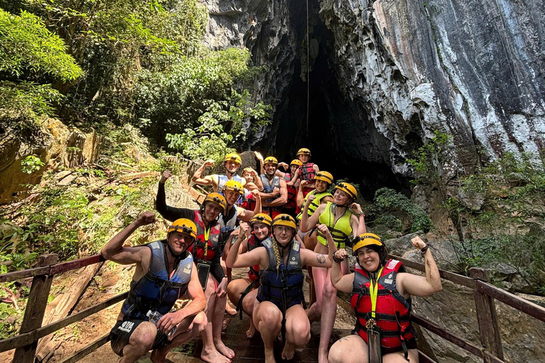 Phong Nha: Zipline Dark Cave & Paradise Cave Exploration Option 4: Full Adventure Experience - Drop-off in Hue