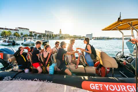 From Split & Trogir: 5 Islands Day Trip with Blue Cave Entry