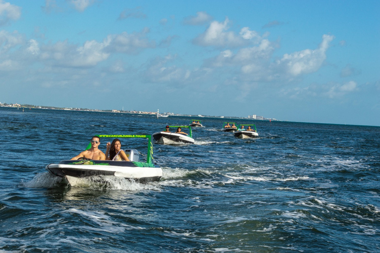 Cancun: Aventura de lancha na selva e passeio de mergulho com snorkel
