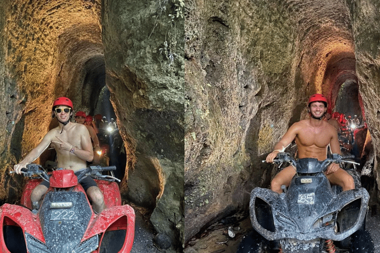 Ubud: Opções de passeio de quadriciclo pela selva, cachoeira e túnel e almoçoQuadriciclo individual (1 bicicleta para 1 pessoa) com embarque e desembarque em Ubud