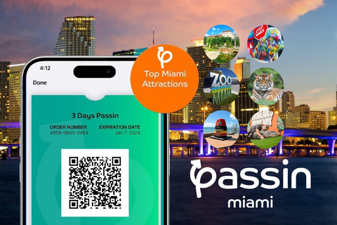 Passin Miami: 30+ Attractions, eSIM & 1-Way Airport Transfer 3 Day Passin