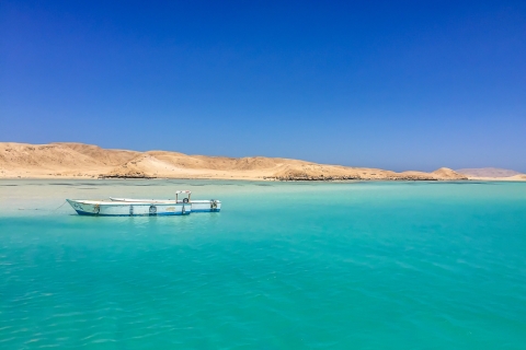 Crucero por la bahía de Orange con esnórquel, deportes acuáticos y almuerzoCía. traslado desde Makadi / Gouna / Bahía Soma / Sahl Hashesh / Safaga