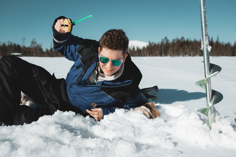 Levi: Finnish Ice Fishing Tour by Car