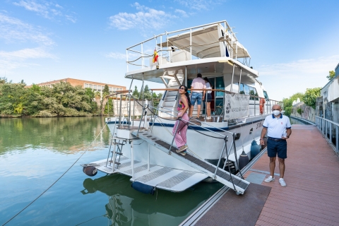 Seville: Guadalquivir Yacht Tour w/ Drink & Food Options 1-Hour Cruise with Welcome Drink Only