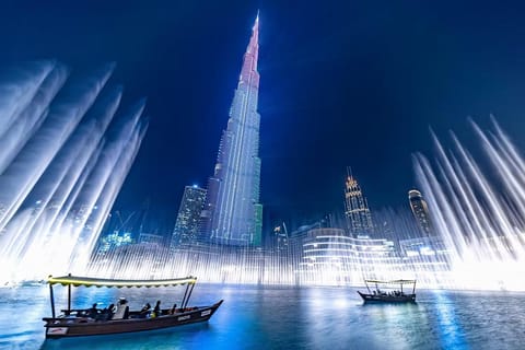 Dubai: Fountain Show & Abra Ride with GMC Yukon Transfer