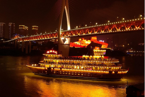 Chongqing: 50 minuters nattkryssning på Yangzte, uppdatering av VIP-klass