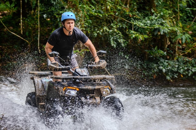 From Phuket: Khao Lak ATV, Zipline, Rafting & Wildlife Tour